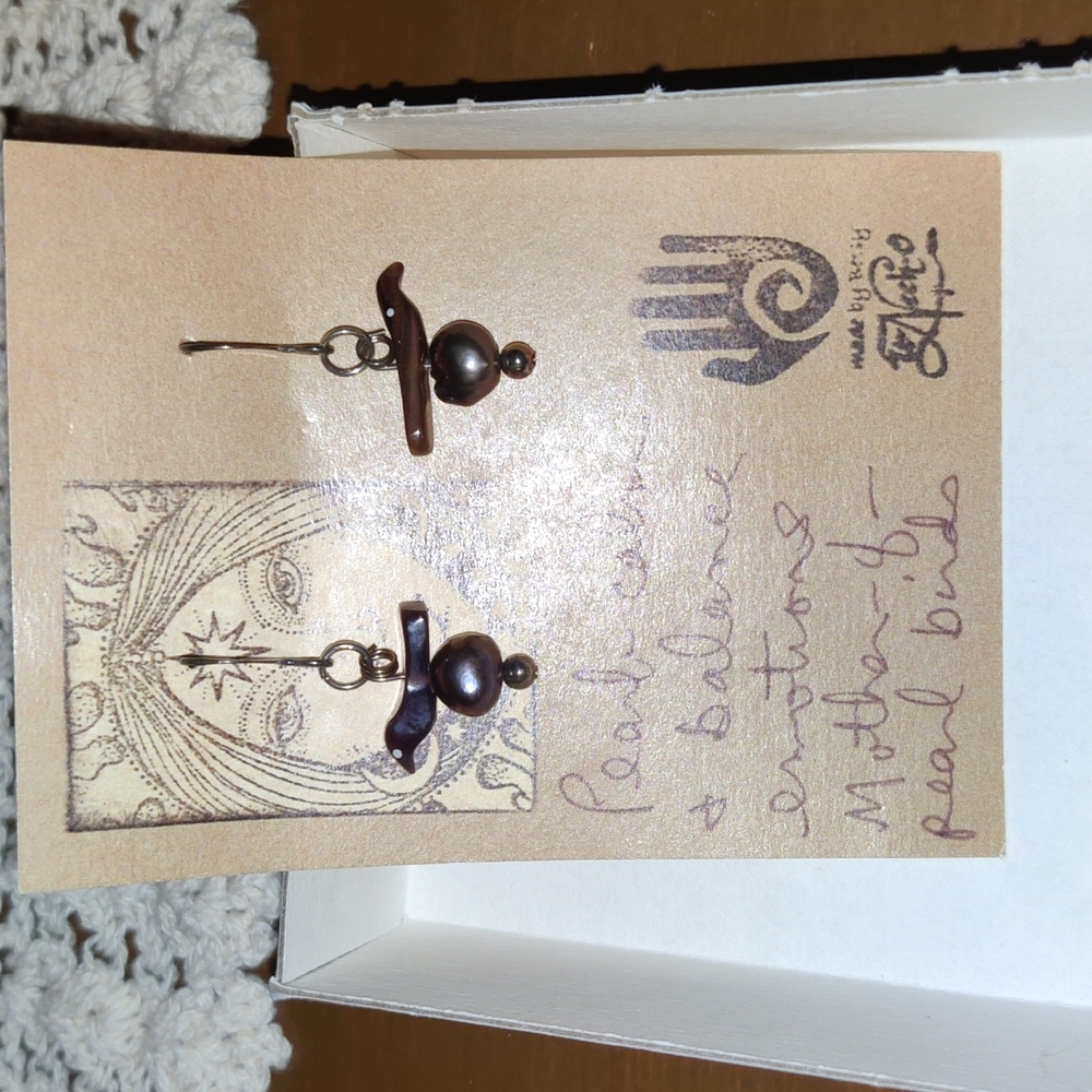 Mother of Pearl Bird Earrings